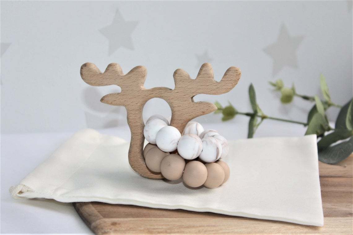 Wooden Rattle, Chewable Toy
