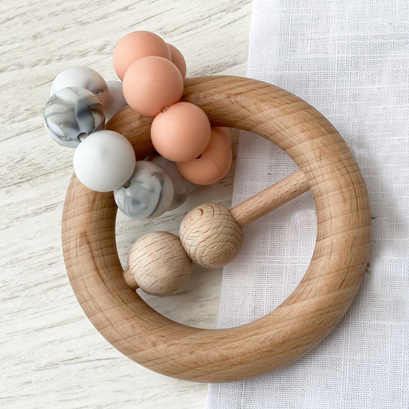 Wooden Rattle, Chewable Toy
