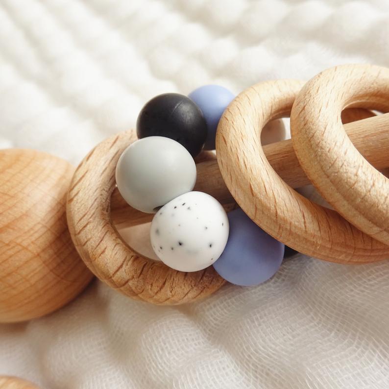 Wooden Rattle, Chewable Toy